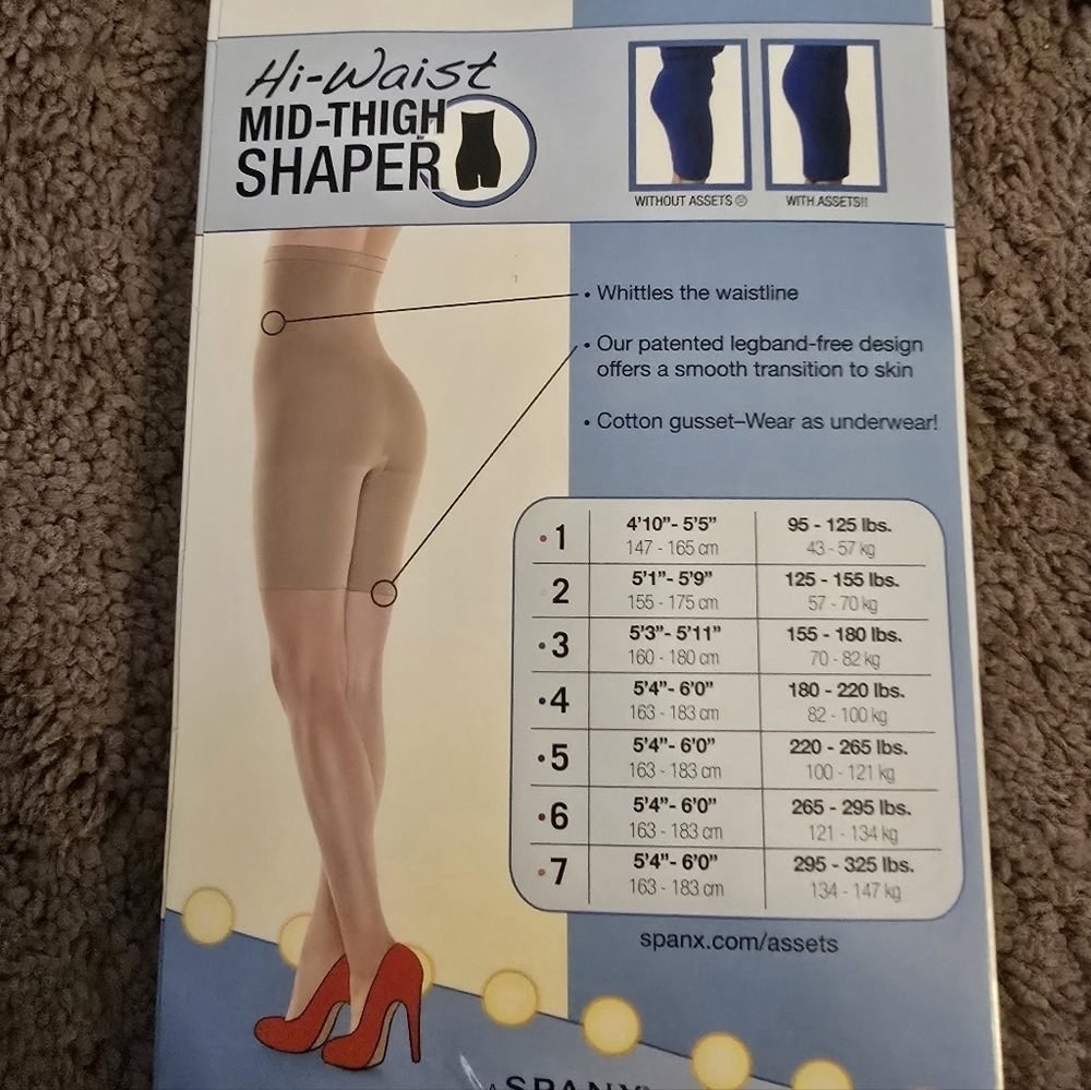 Spanx Hi-Waist Mid-Thigh Shaper in Nude Size 4 - Picture 3 of 4